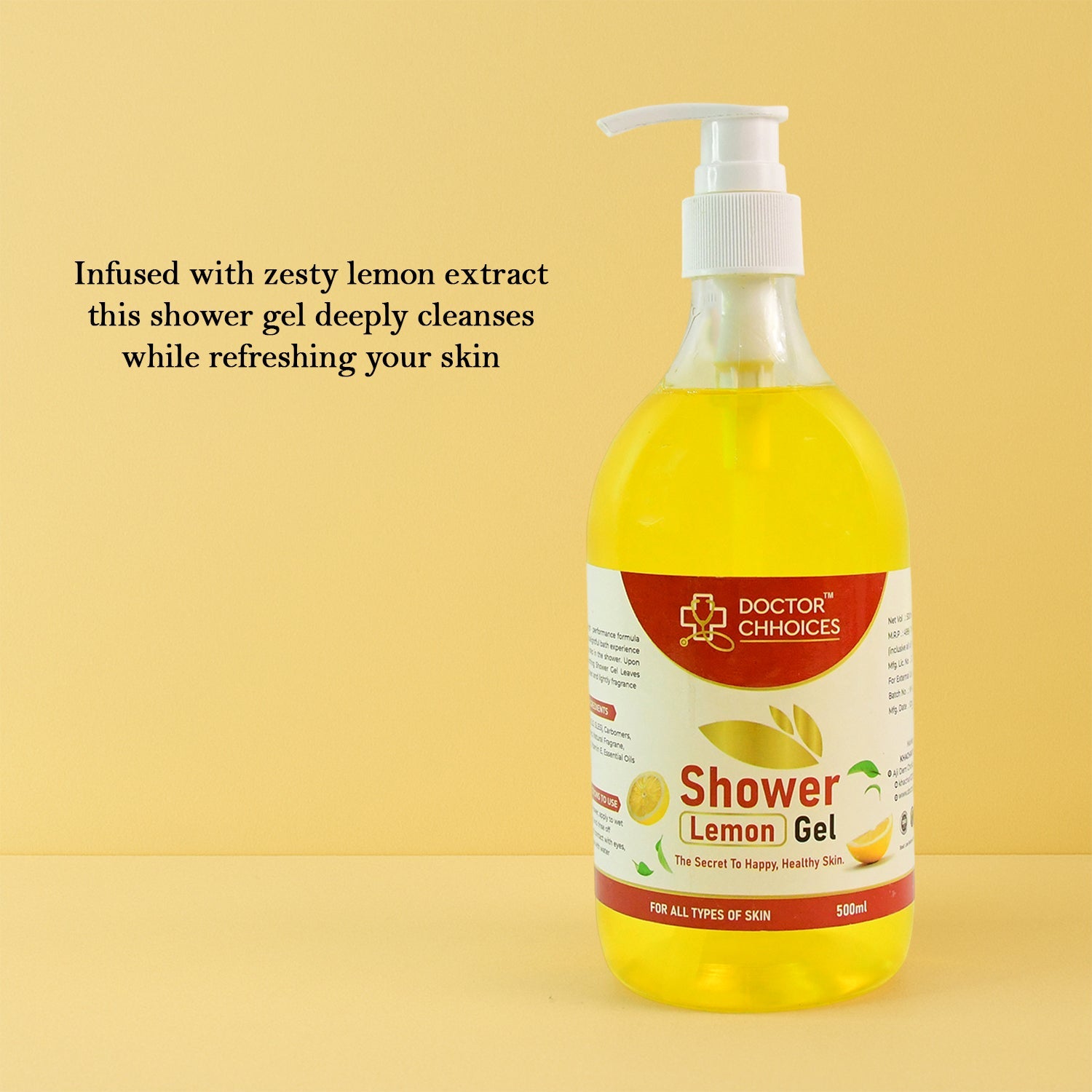 Doctor Chhoices / Choices Lemon Shower Gel – 500ml (1 Pc) Doctor Chhoices / Choices Lemon Shower Gel – 500ml (1 Pc)